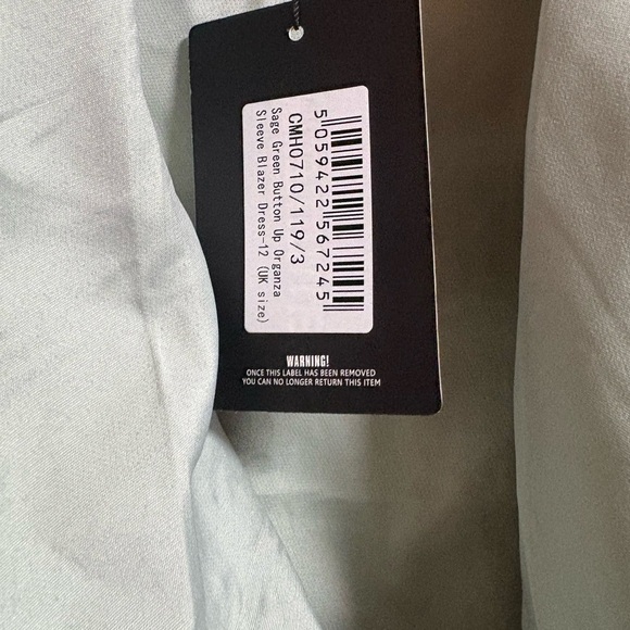 Women's Seafoam Jacket with Sheer Sleeves - Picture 3 of 5